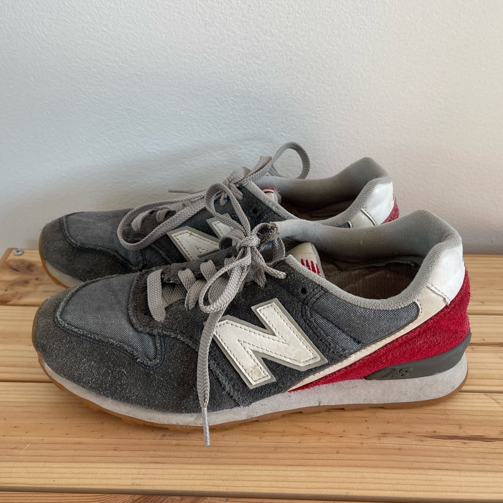 Red and Gray New Balance 696 Size 7